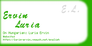 ervin luria business card